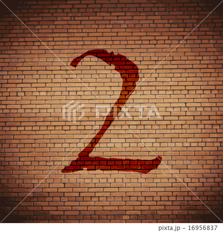 number two icon symbol Flat modern web design with 16956837
