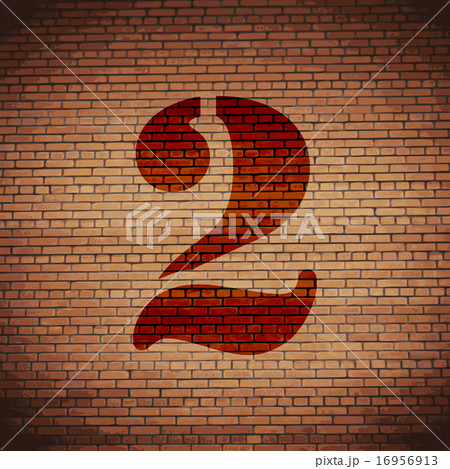 number two icon symbol Flat modern web design with 16956913