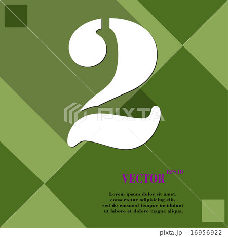 number two icon symbol Flat modern web design with number two icon symbol Flat modern web design with 16956922