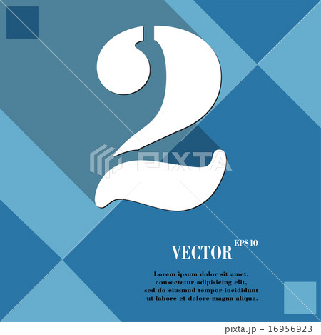 number two icon symbol Flat modern web design with number two icon symbol Flat modern web design with 16956923