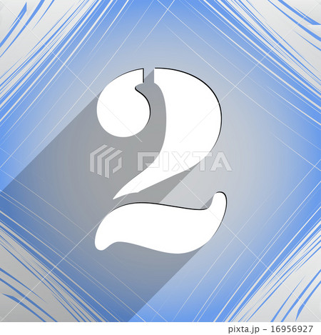 number two icon symbol Flat modern web design with 16956927