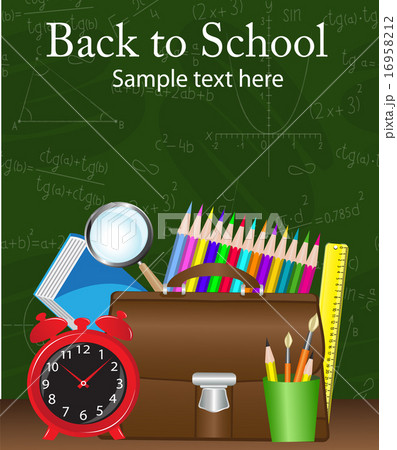 school supplies on the background  16958212