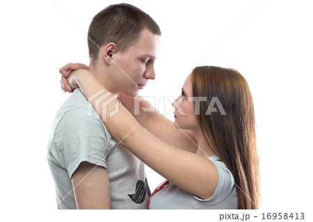 Photo of happy hugging teenagers 16958413