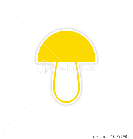 icon sticker realistic design on paper mushroom 16959902