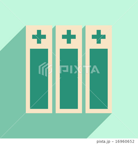 Flat with shadow icon and mobile application medical records Flat with shadow icon and mobile application medical records 16960652