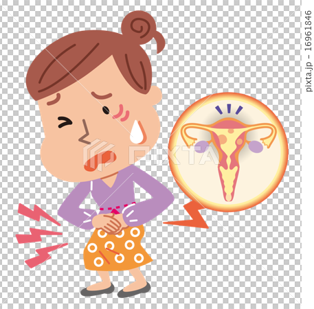 子宮筋腫　女性　イラスト 16961846