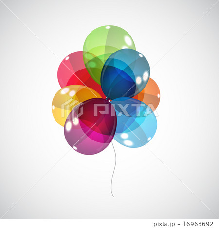 Color Glossy Balloons Background Vector Illustration Color Glossy Balloons Background Vector Illustration 16963692