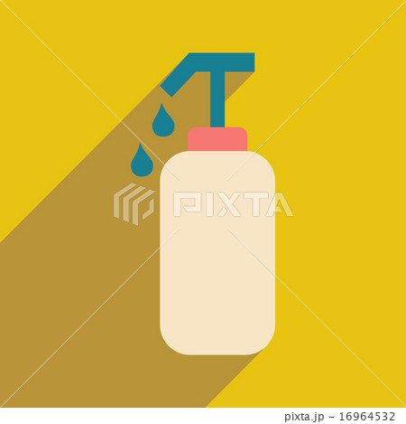 Flat with shadow icon and mobile application cream soap 16964532