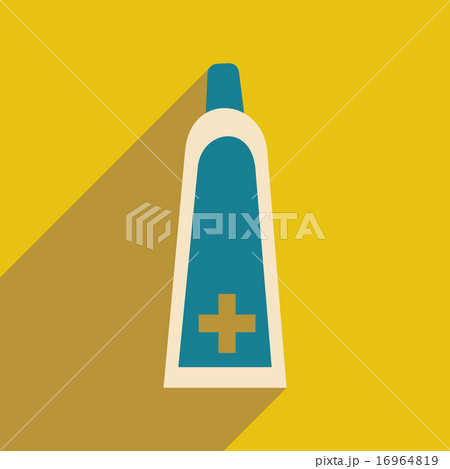 Flat with shadow icon and mobile application medical gel Flat with shadow icon and mobile application medical gel 16964819