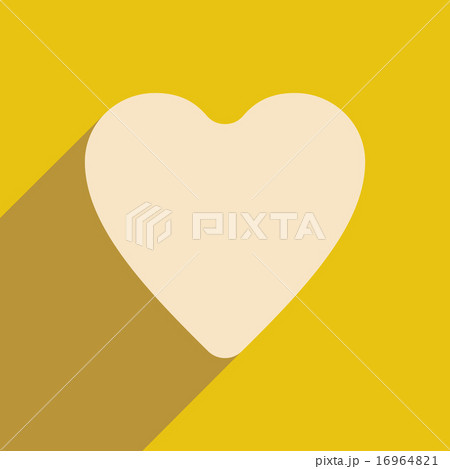 Flat with shadow icon and mobile application logo heart Flat with shadow icon and mobile application logo heart 16964821