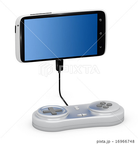 Joypad connected to smartphone. Joypad connected to smartphone. 16966748