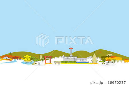街の風景_紅葉_線画 街の風景_紅葉_線画 16970237