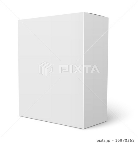 White vertical cardboard box template. 16970265