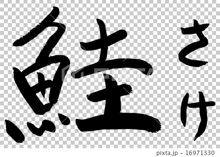 筆文字 鮭 筆文字 鮭 16971330
