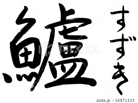 筆文字　鱸 16971333