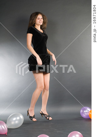 Jumping young lady 16971804