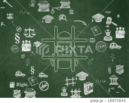 Law concept: Criminal on School Board background 16972643