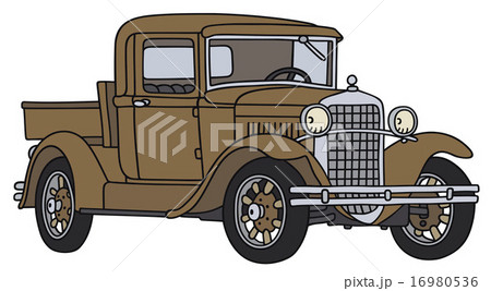 Vintage brown small truck Vintage brown small truck 16980536