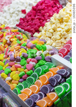Turkish sweets colorful delights and jujube in Grand Bazaar Turkish sweets colorful delights and jujube in Grand Bazaar 16985096