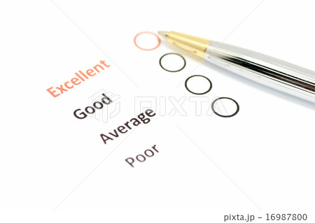 customer satisfaction survey form with the pen 16987800