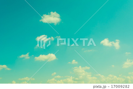 Vintage style image of clear sky on day time for background usag 17009282
