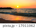 夕日に照らされる波濤 17011062