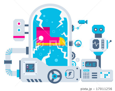 Vector industrial illustration of the factory  17011256