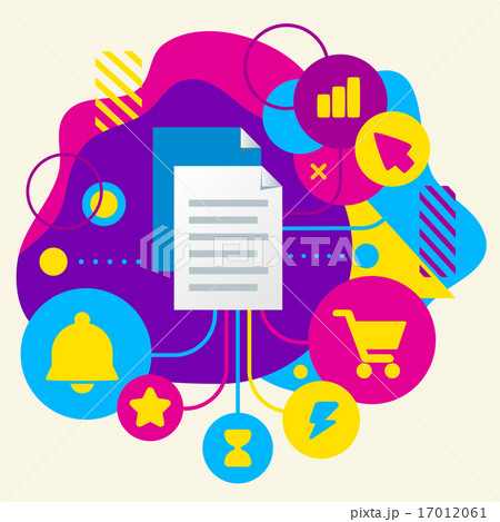 Document file on abstract colorful spots 17012061