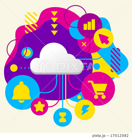 Cloud on abstract colorful spots 17012082