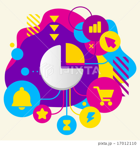 Pie chart on abstract colorful spots 17012110