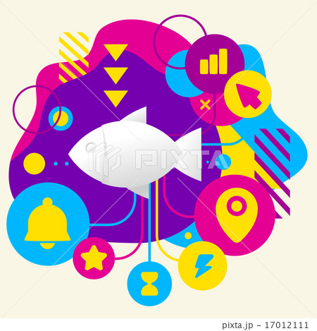 Fish on abstract colorful spots 17012111