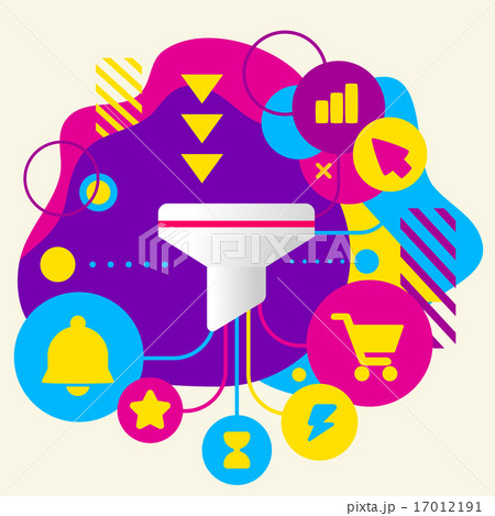Funnel on abstract colorful spots Funnel on abstract colorful spots 17012191