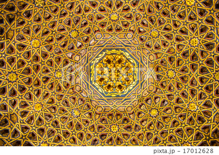 with gold plated ceiling in fine wood finish 17012628