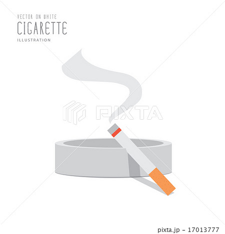Cigarette on the ashtray flat vector. 17013777