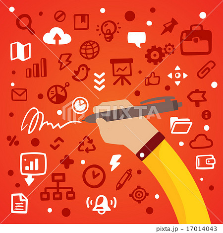 Bright vector illustration male hand signs 17014043