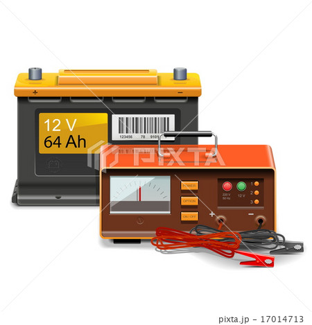 Vector Car Battery Charge Concept Vector Car Battery Charge Concept 17014713
