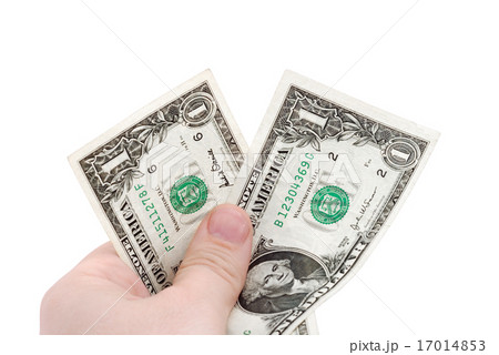 The hand holds two dollars The hand holds two dollars 17014853