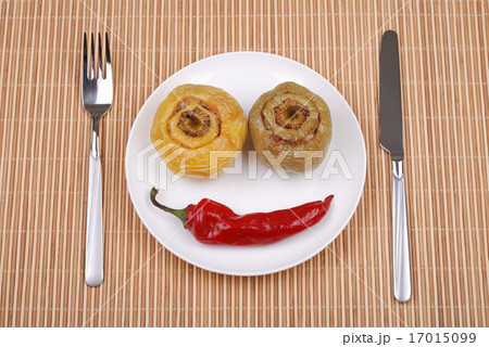 Stuffed paprika and red pepper smiling 17015099
