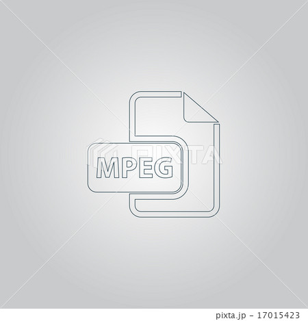 MPEG video file extension icon vector. 17015423