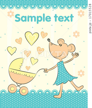 Baby arrival announcement card Baby arrival announcement card 17015528