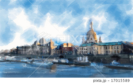 Illustration of European city Illustration of European city 17015589