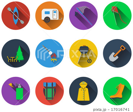 Set of camping icons 17016741