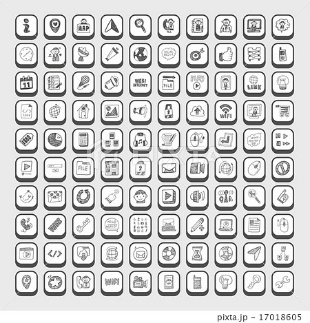 Doodle Web Icons 17018605