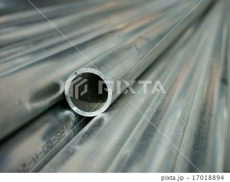 Stack of Many Pipes at the Construction Site 17018894