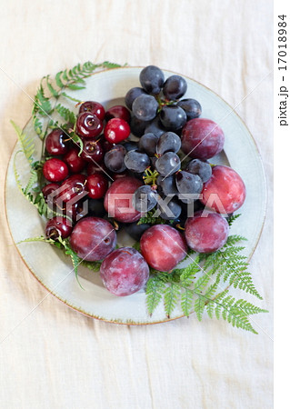 ピクニックの準備　フルーツの皿 17018984