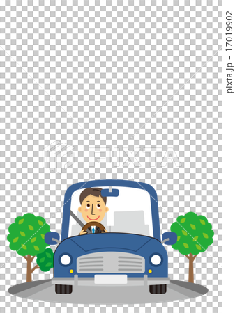 運転するビジネスマン【三頭身・シリーズ】 17019902