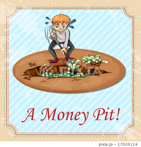 Man digging money pit Man digging money pit 17020124