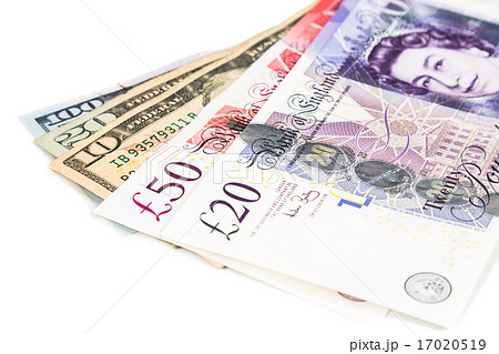 Close up of British Poundagainst US Dollar Close up of British Poundagainst US Dollar 17020519