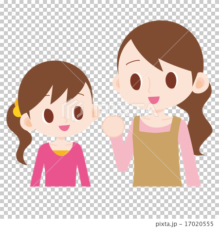 若い母親と小学生の娘　会話　励ます 17020555