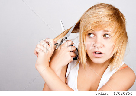 woman with scissors woman with scissors 17020850
